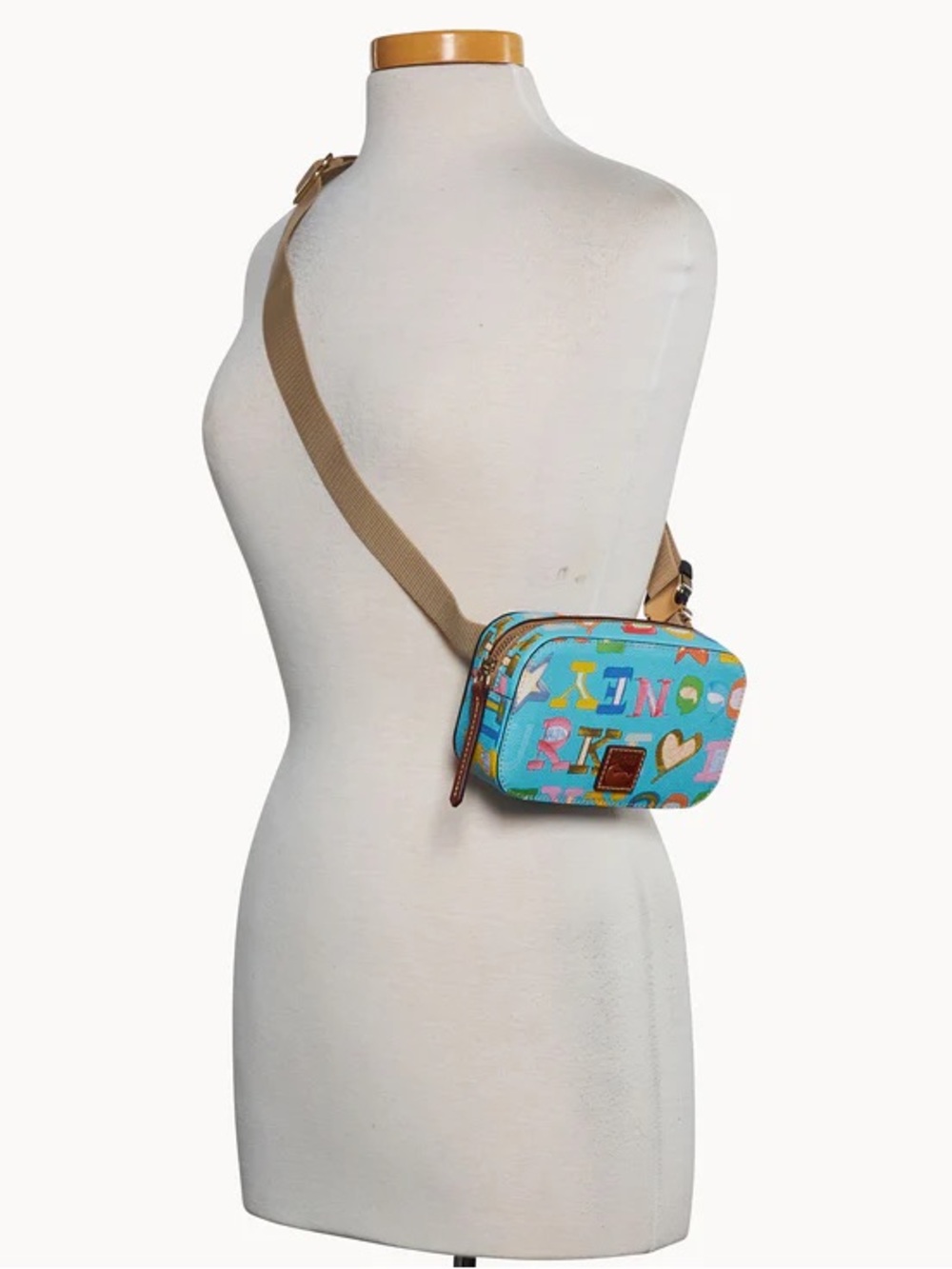 Dooney & Bourke Doodle II Coated Cotton Belt Bag NEW Caribbean blue - Picture 4 of 6